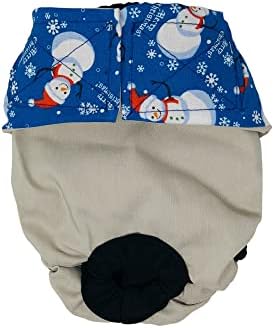 Barkertime Happy Snowman на Морозном Крема Премиум-клас, Водоустойчив Пелена за котки, XS, Без задните дупки, Панталони-Карамфил
