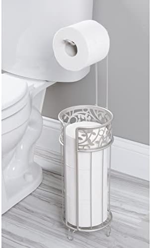 Органайзер за съхранение на ролки тоалетна хартия mDesign Steel с Диспенсером за баня / Домашни организация - могат да