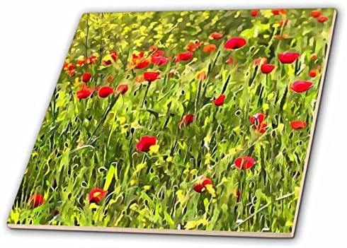 3. Красив пейзаж от червени диви цветя Art II - теракот (ct_353251_1)