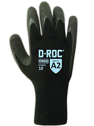 Зимни работни ръкавици MAGID Level A2, устойчиви на гумата, Многофункционални, 1 PR, С покритие от ултра силна латекс,