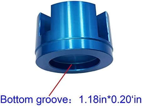 Тампон за домкрата XJDAMZ с прорези - Универсална Магнитна, с рама водач, защитна шайба/онлей с диаметър 50 mm, синя,
