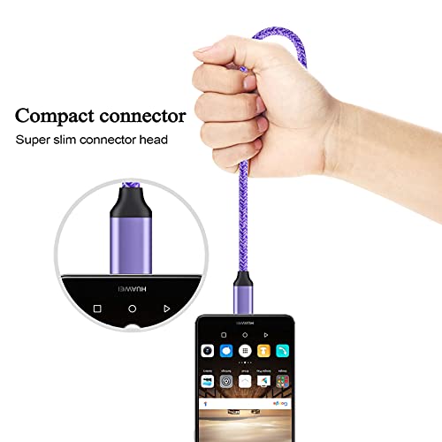 Кабел USB Type C, Кабел за бързо зареждане USB-C, 2 опаковки 6-Крак кабел за Зарядно устройство Samsung Galaxy A13 A14