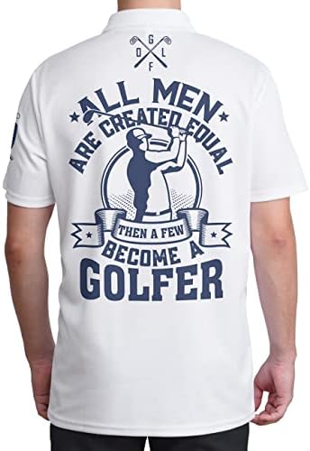 Musbiri , Бели Забавни Риза за голф, за Мъже, Луди Риза за Голф, за Мъже, Забавни Топка за Голф, Поло блузи С Къс Ръкав