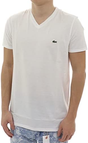 Мъжки t-shirt Pima от Futon Джърси Lacoste с къс ръкав и V-образно деколте