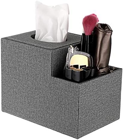Квадратна Капак кутии за ленено Салфетки Sumnacon - Стилен Държач Кутии за Салфетки във формата на Куб със Странично