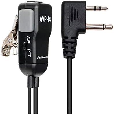 Слушалки Midland AVPH4 с клипове за уши, GMRS радиостанции (4 бр.)