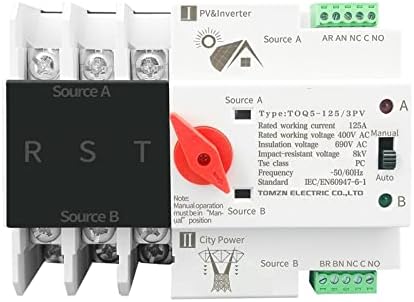 HIFASI 1бр 2P 3P 4P Din-рейк ATS за фотоволтаични и инверторных ключове двойно захранване с автоматично прехвърляне на