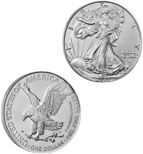 2022 Американски Орел Свобода на моретата сребърно покритие Монета Matte Ходячая Богинята Сребърна Монета Колекционерски