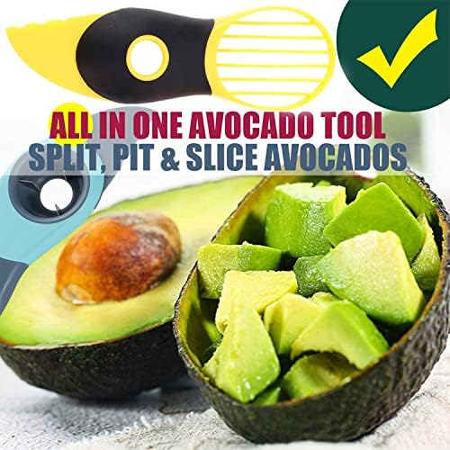 Овощерезка за Авокадо, 3 в 1, Нож за почистване на Авокадо, Многофункционален инструмент за рязане на Авокадо с Противоплъзгаща