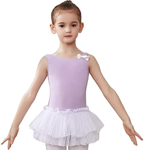 AOQUNFS/ Балетное Трика за момичета, Детски Танцов без ръкави за Балетни Танци, Гимнастика, NN-02
