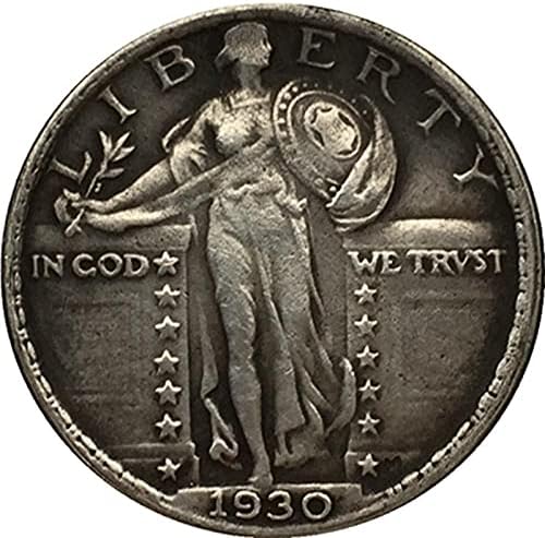 Възпоменателна Монета Криптовалюта Любима Монета от 1930 г., Американски Орел Свобода сребърно покритие Масивна Монета