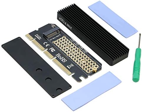 Адаптер NVMe PCIe, RIITOP M. 2 NVMe за карта PCI-e x4/ x8/ x16 с радиатор за M. 2 (M Key) SSD 2280/2260/2242/2230 [Обновена]