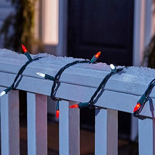 Коледни Гирлянди Noma Premium Mini LED Christmas Lights | 70 Червени и Чисто Бели Гирлянди | За помещения и на улицата