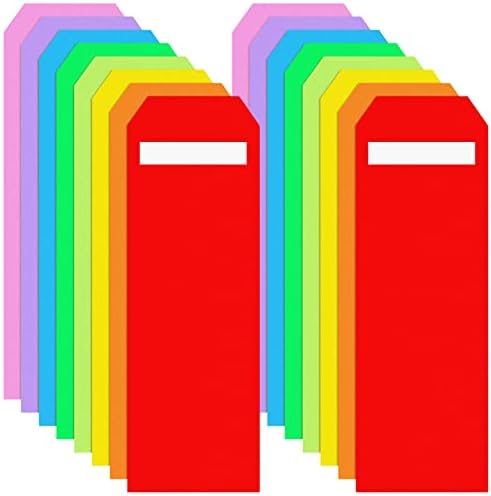 24 Опаковки, Разделители за библиотечни книги, 4x12 Инча, Маркер за библиотечни рафтове с Променлив лепенки, Пластмасови
