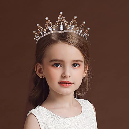 Crydue Сватбената Корона Диадема Crystal Crown за Рожден Ден за Булката Кубичен Цирконий Планински Кристал, Кралицата