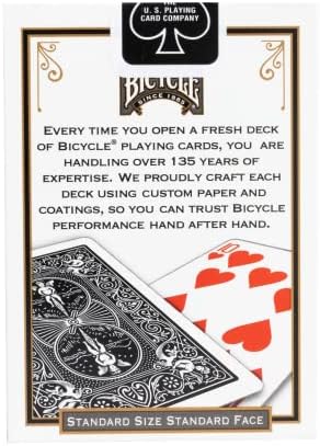 Карти за игра Bicycle Black, Стандартен Пощенски код, 1 Комплект