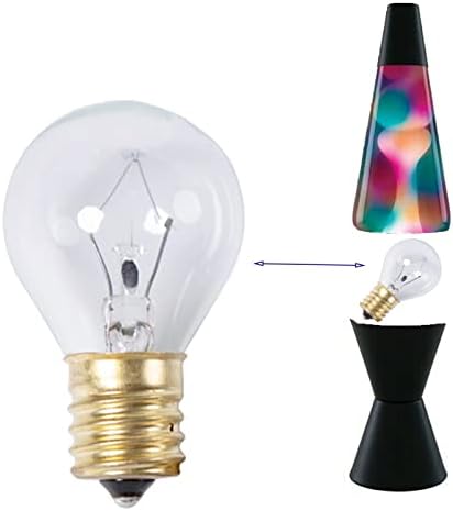 Лампи с нажежаема жичка Lxcom Lighting S35 E17 Мощност от 25 W, Лава Сменяеми Лампи, Топъл Бял 2700K, Лавовая лампа с