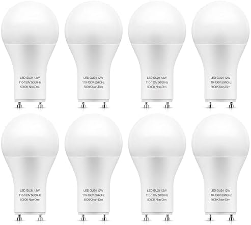 Основната крушка LOHAS GU24, 1200Lumen Daylight 5000K LED Bulb 12Watt, Еквивалентен на халогенна лампа с Мощност 75 W-100