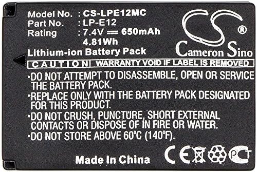 Cameron Sino Нова работа на смени батерия, подходяща за Canon (650 mah/4,81 Wh)