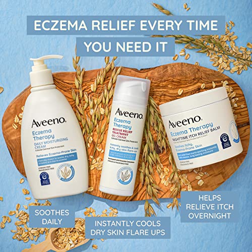 Aveeno Eczema Therapy Дневен Овлажняващ Крем За тяло, Успокояващ Крем за облекчаване на Екзема и Гел-крем за лечение
