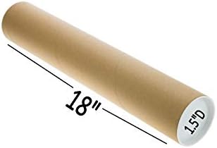 Пощенски тръби с капаци, полезна дължина 1,5 x 18 инча (4 опаковки) | Tubeequeen