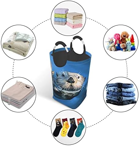 Пакет за мръсни дрехи от морски видри, Сгъваема, С дръжка, Подходящ За домашно съхранение В гардероба, в банята