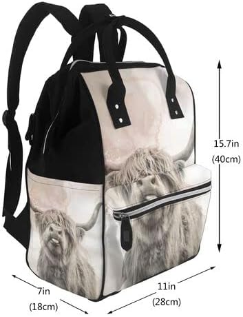 Раница за памперси с образа на планински крави, многофункционална Детска чанта, Чанта за памперси за бременни, по-Голям