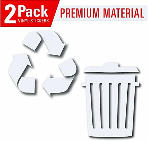 Vinyl стикер Friend Рециклиране и Trash с логото на стил 2 символа за подреждане на кошчета за боклук или контейнери