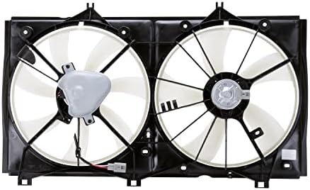 Вентилатор за охлаждане TYC 622200 в събирането, съвместим с Toyota Camry 2007-2009, черен