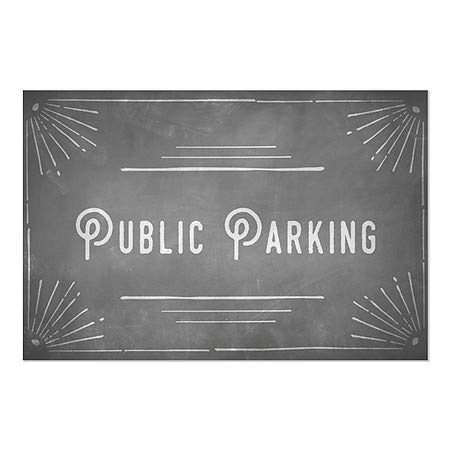 CGSignLab | Прозрачен прозорец хастар Обществен паркинг - Бледа кът | 30 x20