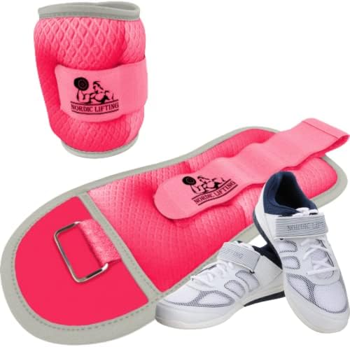 Тежести за глезените и китките, с Тегло Два 1 килограм Розов комплект с обувки Venja, Размер на 8,5 - Бял