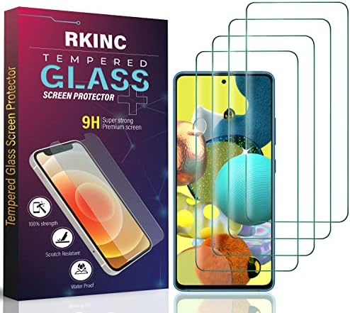 Защитно фолио RKINC [4 опаковки] за Мото G Power 2021 [Не за 2020 и 2022], защитен слой от закалено стъкло, 0,33 мм [Доживотна