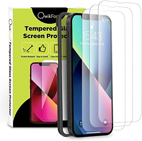 QwikFone Extra Tough 3 Опаковки, Защитни фолиа, изработени от закалено Стъкло за iPhone 12/Pro 6,1 С Много проста Рамка