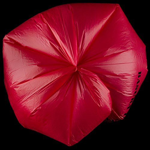 Червеният Изолиращ Чанта за инфекциозни отпадъци /Чанта за биологична защита с Висока плътност 17 Микрона - 200 / Калъф