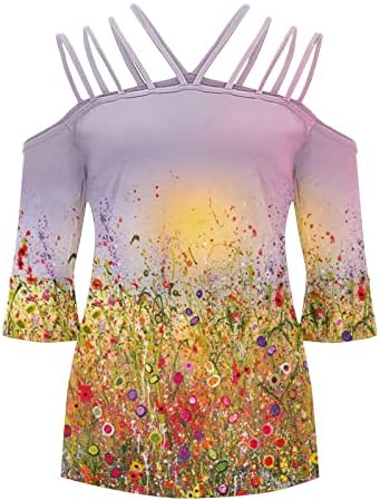 Блуза с Къс ръкав Риза за дами Лято Есен 2023 Облекло Хлопчатобумажный Графичен Фестивал Късна Закуска Блуза Свободно