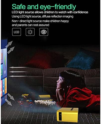 Интелигентен и Практичен Преносим Мини-Домашно Кино T500 1920x1080P 80 Лумена LED HD Цифров Проектор с Дистанционно Управление