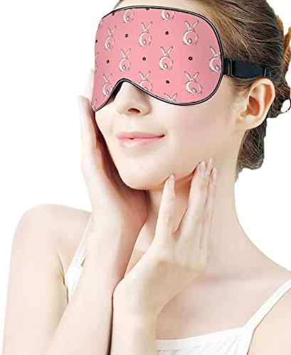 Маска за сън с хубав модел на Заек с Регулируема каишка, Удобни и меки Светозащитные маска за очи