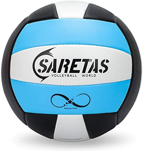 SARETAS Волейбол Мек Плажен Волейбол Официален Размер за игри на открито / На закрито, Цветни Волейболни топки за момичета