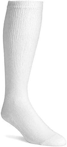 Диабет чорапи за мъже - Чорапи, на върха на подбедрицата от по спешна лекарите' Choice Diabetic Socks - 12 опаковки, бял на цвят - Размер 10-13