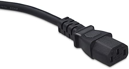 На захранващия кабел за подмяна на монитора на компютъра и на телевизора Basics - 6 фута висок, черен