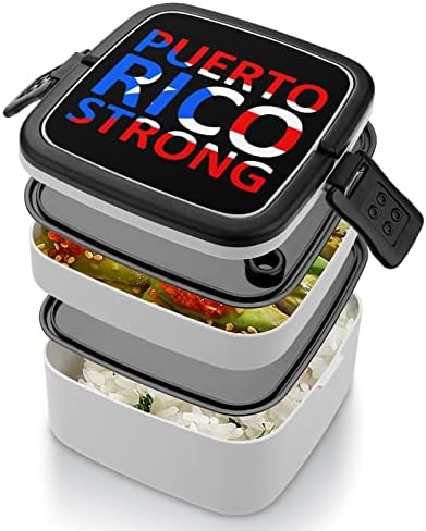 Пуерто Рико Здрав и Забавен Обяд-Контейнер All in One Bento Box с Лъжица за Пътуване, на Работа, на Пикник
