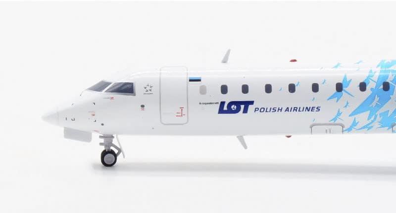 JC Wings Полски авиолинии BOMBARDIER ЛОТ CRJ-900LR Nordica ES-АТБ 1/200 ГЛАСОВЕ Самолет, Готов модел