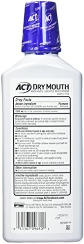 Течност за изплакване на устата ACT Dry Mouth, Мента, 18 течни унции (опаковка от 3 броя)