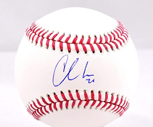 Бейзболни топки с автограф Чеса Маккормика Rawlings OML 2022 WS - JSA W * Blue - Бейзболни топки с автографи