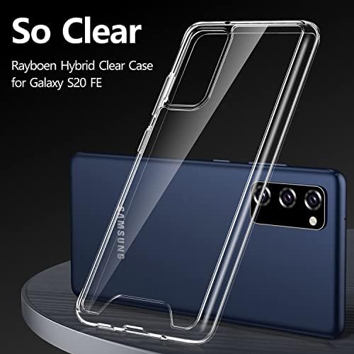 Rayboen за Samsung Galaxy S20 FE Калъф, Кристално Чист Дизайн, Нескользящий устойчив на удари Защитен калъф, Твърда Пластмаса
