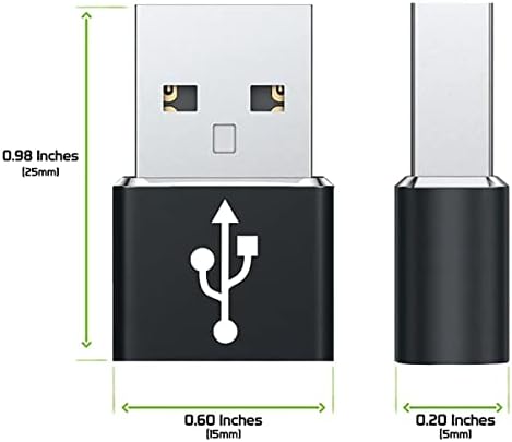 Бърз USB адаптер-C за свързване към USB-порт, който е съвместим с вашите Motorola Moto Z Play за зарядни устройства,