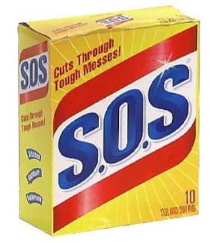 Възглавница за сапун S. O. S 98014 от стоманена вата (10 парчета)