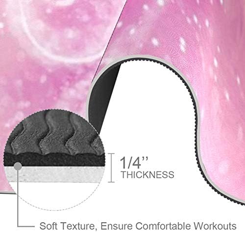 Siebzeh Розово сладко дебел килимче за йога премиум-клас, в екологично Чист Гумена подложка за здраве и фитнес, Нескользящий