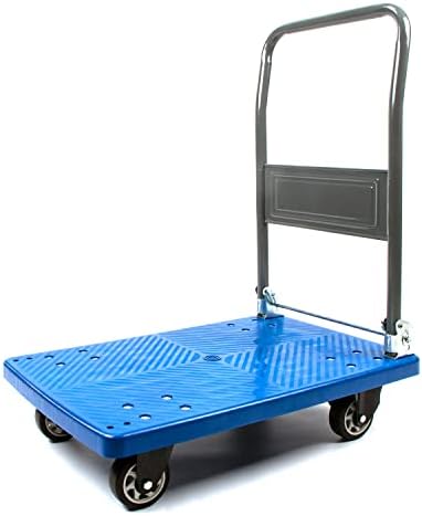 Количка-платформа е с товароподемност 880 паунда с въртящи се колела на 360 градуса, ръчна изработка Сгъваема количка