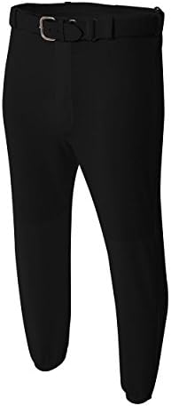 Спортни дрехи формат А4, Младежки Утягивающие панталони за бейзбол/софтбол с джобове /Шлевками за колан (Бяло, Черно,